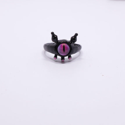 Small Monster Open Ring Women's Cute Kitten Black Cat Monster Celebrity Sweet Ring