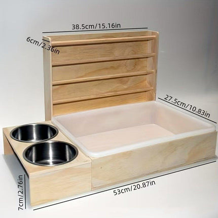 Rabbit Feeder Box Small Animal Feeder for Pet Feeding Storage Home Use Durable