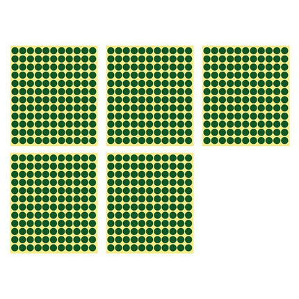 8/13/25/50mm Colour Sticker Dots Adhesive Round Labels Circular Scrapbooking Green - Aimall