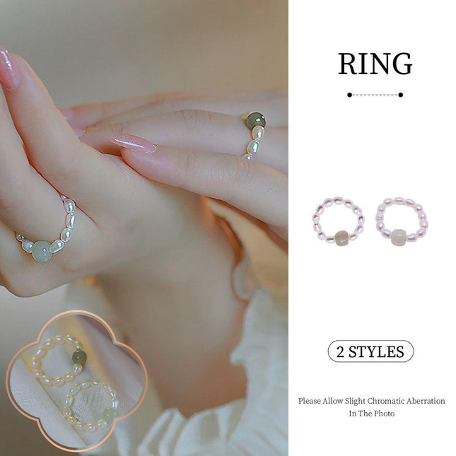 Vintage Pearl Ring Elegant Jewelry for Women Classic Ring for Fashion Accessory