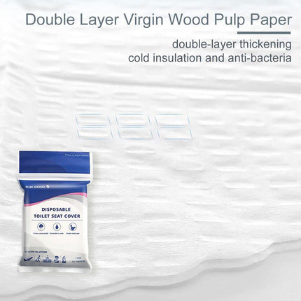 10PCS Disposable Water Soluble Toilet Seat Cover Travel Hygiene Paper Mat