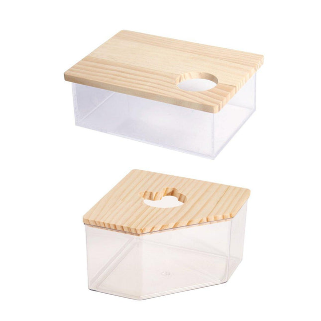 Transparent Acrylic Hamster Bathroom Dual Use Large Toilet Bath Sand Urine Basin
