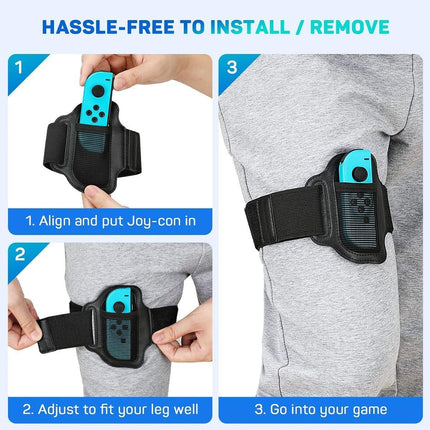 5pcs Adjustable Elastic Leg Straps for Switch Sports Game Accessories Fitness