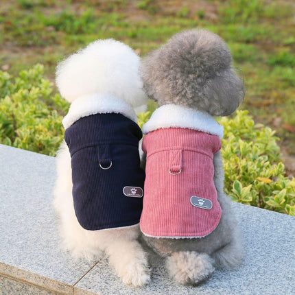 Pet Dog Clothes Jackets Warm Jumper Windproof Puppy Winter Coat Clothes Clothing Navy - Aimall