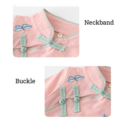 Chinese Hanfu Dress Set Girls Traditional Tang Suit Summer Outfit Cultural