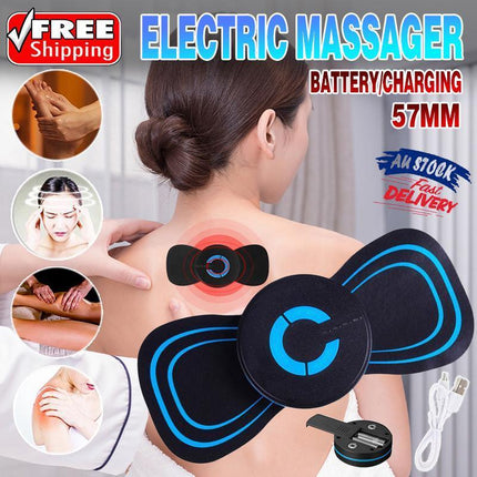 Pulse Tens Unit EMS Massager Back Full Body Muscle Stimulator Pain Relief Device - Aimall