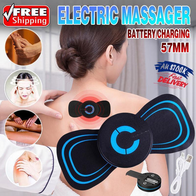 Pulse Tens Unit EMS Massager Back Full Body Muscle Stimulator Pain Relief Device - Aimall