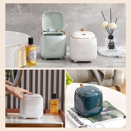 Small Desktop Wastebasket Paper Basket Mini Office Organizer for Desk Storage
