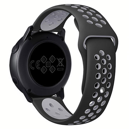 22mm 20mm Silicone Sports Watch Band for Samsung Huawei Huami Two-Tone Strap