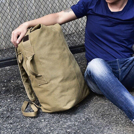 Large Capacity Travel Backpack for Men Outdoor Sports Bag Canvas Rucksack