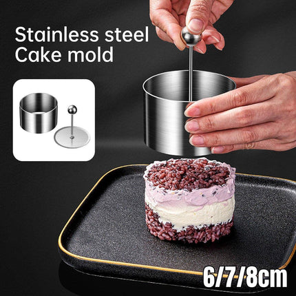Stainless Steel Round Dessert Cake Mold 6/7/8cm Rice Taro Cheese Brick Mold