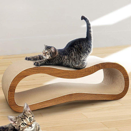 2 in 1 Cat Scratching Lounge Bed Extra Wide Recyclable Cardboard Furniture