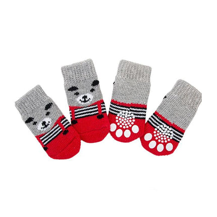 Dog Socks Non-Slip Grip Slip Anti-Skid - Puppy Cat Pet Shoes Slippers S Size - Aimall