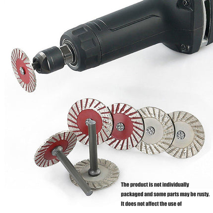 10pcs 40mm Stone Engraving Saw Blades Corrugated Cutting Tools with Handle