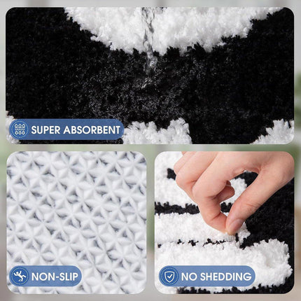 Non Slip Absorbent Bathroom Floor Mat Soft Washable Door Rug Home Decor