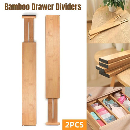 2PCS Expandable Drawer Partition Organiser Household Storage Divider Panel