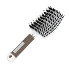 Detangle Nylon Boar Bristle Brush Hairbrush Smooth Hair Head Scalp Massage Comb - Aimall
