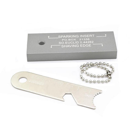 Magnesium Block & Flint Military Fire Starter Striker Firestarter Army Survival - Aimall