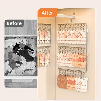 Stainless Steel Drying Rack Multi Function Windproof Underwear Clip Sock Hanger
