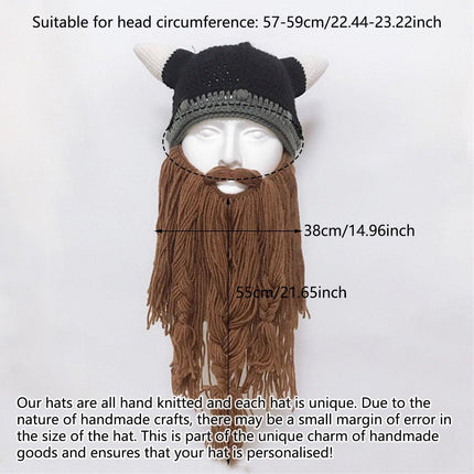 Funny Beard Party Hat Costume Accessory Warm Winter Beanie Unisex Gift Ideas