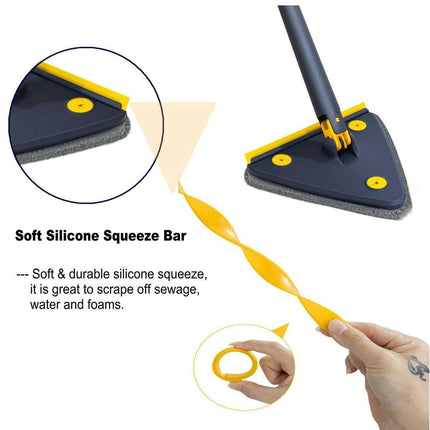 Adjustable Rotating Triangle Mop Wet Dry Dual-use Household Mop with Scraper