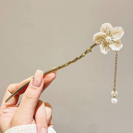 Shell Flower Fringe Hairpin Vintage Chinese Style Accessories Women Bridal