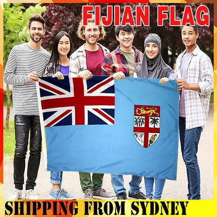 Large Fiji Fijian Flag Pacific Island Heavy Duty Outdoor 90 X 150 CM - 3ft x 5ft - Aimall