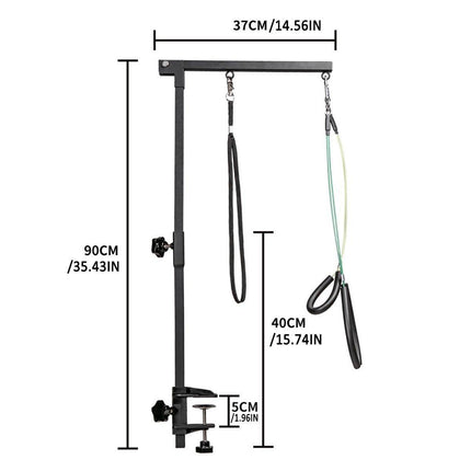 Adjustable Pet Grooming Arm with Clamp for Dog Cat Bath Table Bracket Clamp - Aimall