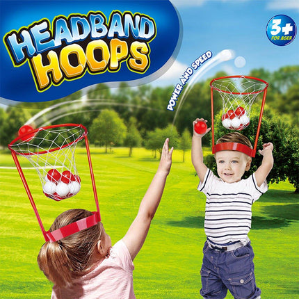 Outdoor Head Basketball Toy Fun Toss Game Hoop for Party and Group Activities