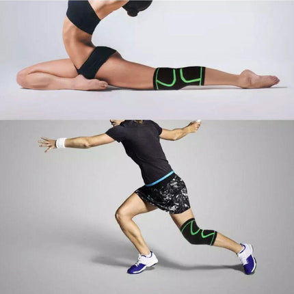 AOLIKES®3D Weaving Knee Support Brace Sleeve Sports Joint Kneelet Leg Breathable Red - Aimall