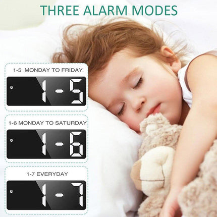 LED Digital Alarm Clock Large Display Dual Power Options Home Office Decor