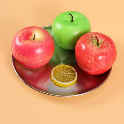6pcs Stainless Steel Round Dinner Plate Tray Set for Home Kitchen Serving Plates