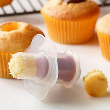 2PCS Eco-Friendly Plastic Paper Cup Cake Corer Pastry Hollowing Tool Easy to Use