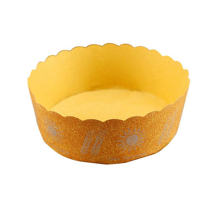 100PCS High Temperature Kraft Paper Bread Cupcake Holder Resistant Paper Cup