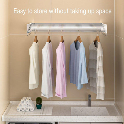 Foldable Wall Hanging Clothes Drying Rack Invisible Balcony Towel Laundry Rack
