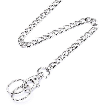 Silver Mental Key Chain Clip Pants Jeans Hip hop Biker Wallet Chain Belt Jewelry - Aimall