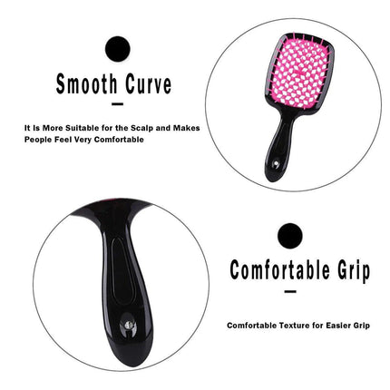 Hollow Out Mesh Air Bag Comb for Curly Hair Fluffy Styling Massage Dry Wet Hair