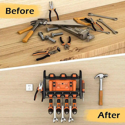 Heavy Duty Power Tool Rack Organizer Wall Mount Drill Holder 3 Layer Storage