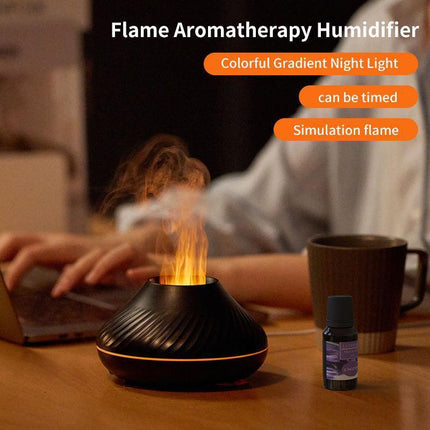 Flame Essential Oil Diffuser,Air Diffuser,Ultrasonic Aromatherapy Air Humidifier - Aimall