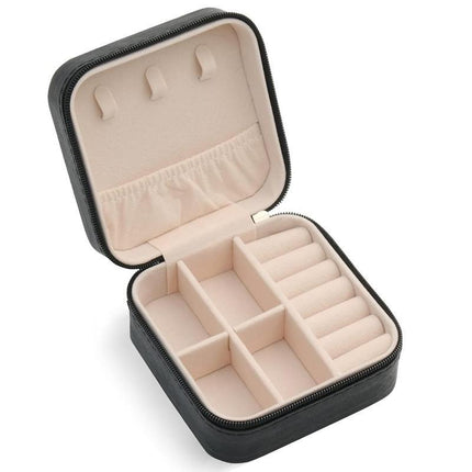 Travel Jewelry Organizer Box Portable Leather Storage Ornaments Ring Earrings