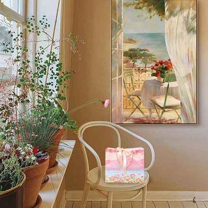 50PCS Cloud Mountain Petals Cream Wind Stereo Oil Painting Paper for Gift Wrapping