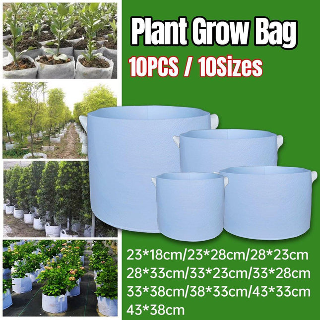 10pcs Non-Woven tree Planting Bags Thickened Nursery Pots for Balcony Garden