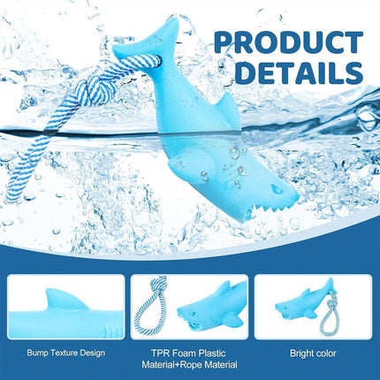 Blue Shark Dog Toy Bite Resistant Floating TPR Frisbee Rubber Molar Pet Supplies