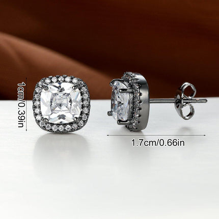 Fashion Earring Buckle Zirconia Stud Earrings Women Elegant Jewelry Accessories