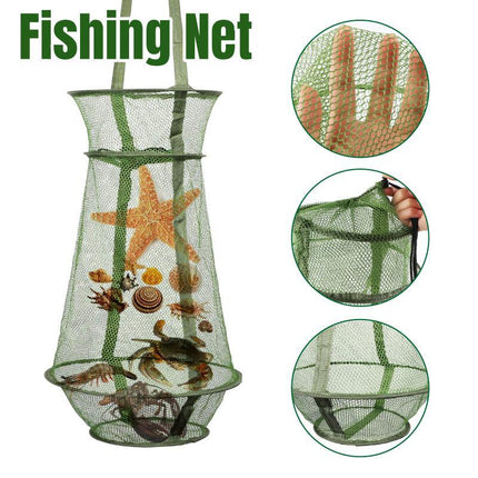 Fish Trap Crab Trap Nylon Mesh Fishing Trap Portable Fish Catcher Outdoor