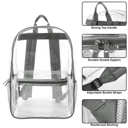 Waterproof Transparent Backpack Double Shoulder Large Capacity School Travel Bag