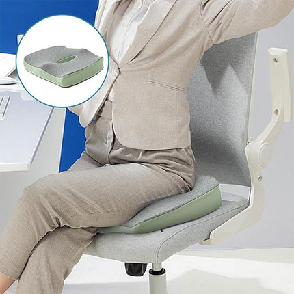 Memory Foam Seat Cushion for Office and Travel Support with Ergonomic Design
