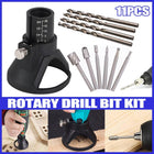 11 PCS/SET Rotary Multi Tool Cutting Guide Attachment Kit HSS Router Drill Bit - Aimall