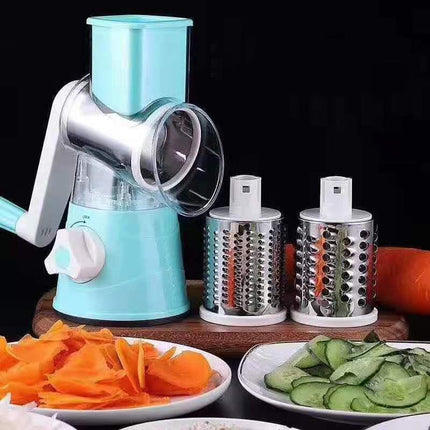 Kitchen Vegetable Fruit Slicer Cutter Shredder Food Manual Rotary Grater Chopper - Aimall