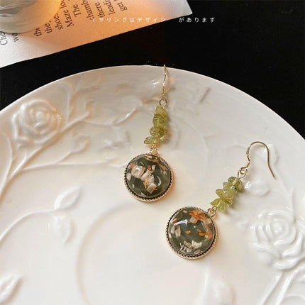 Natural Stone Earrings for Women Simple Vintage Dangle Drop Fashion Jewellery